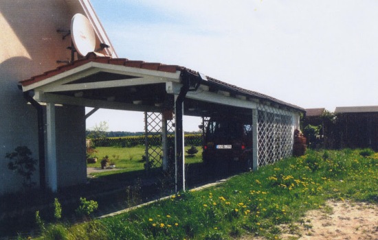 Carport mit 15° Satteldach